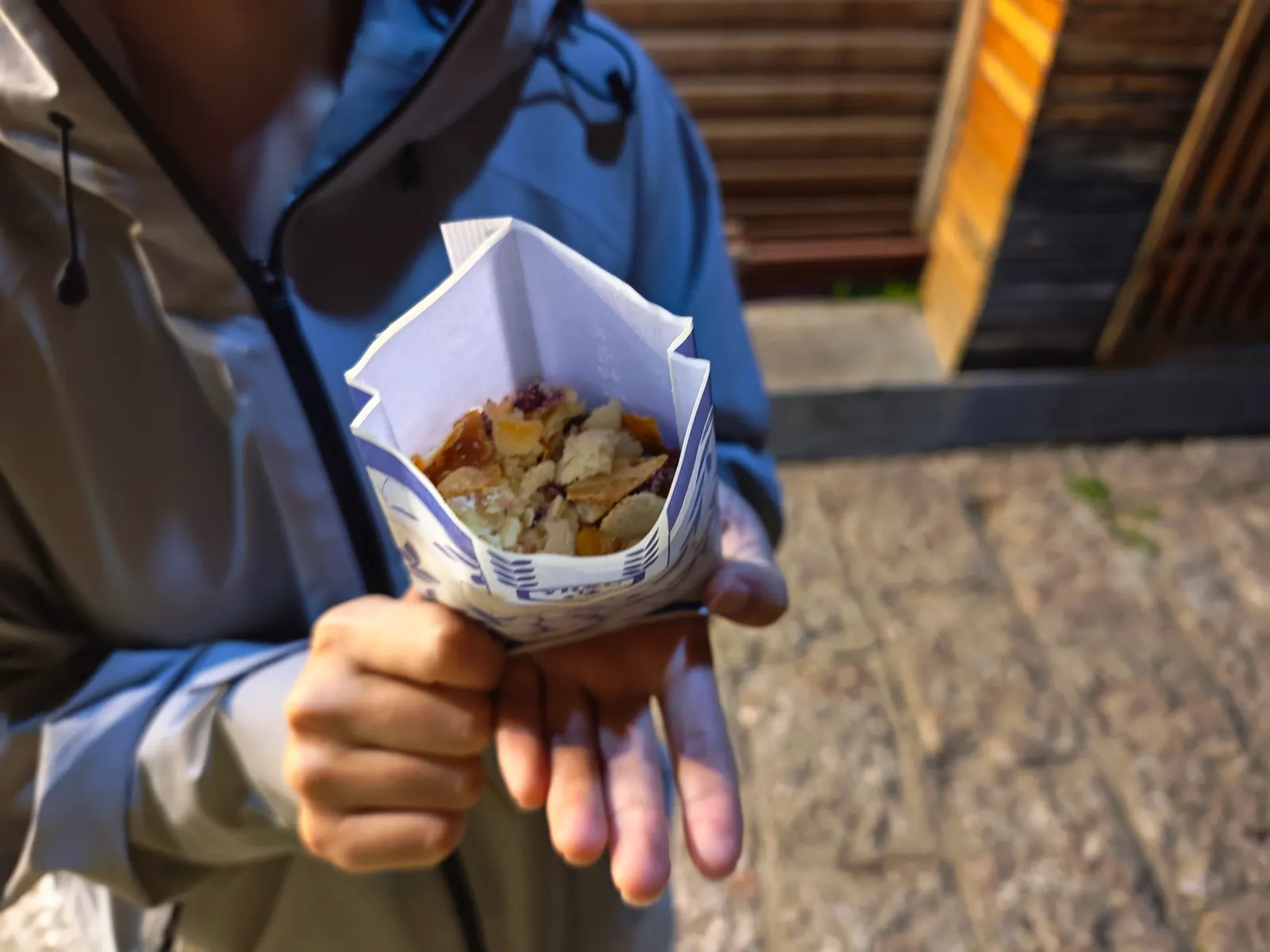 鲜花饼的碎渣