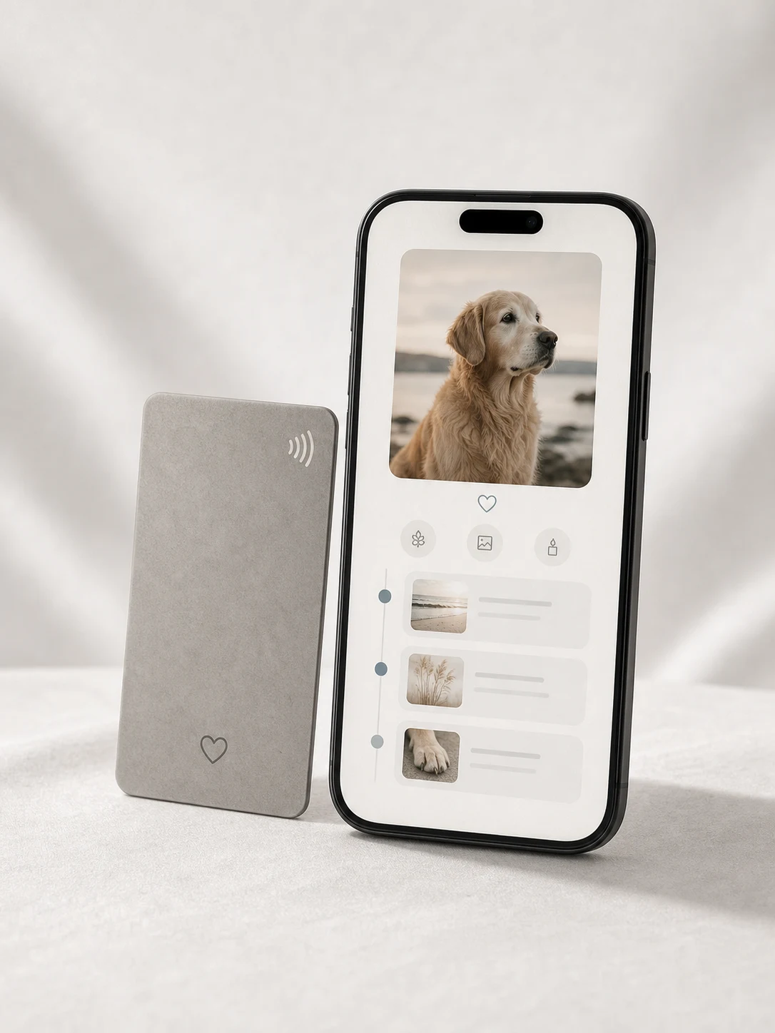 Luna's contact and care profile displayed on a phone